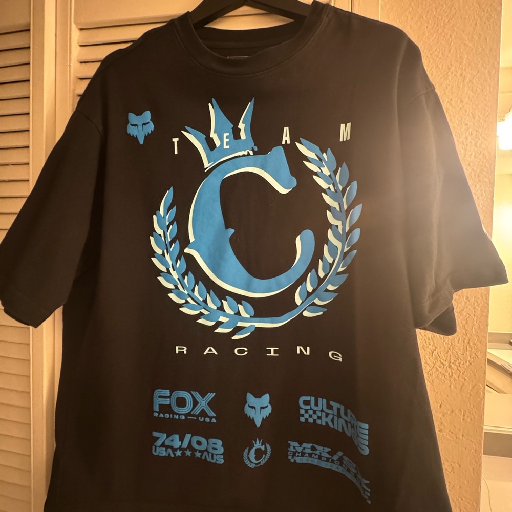Black FOX T-Shirt with CULTURE KING graphic